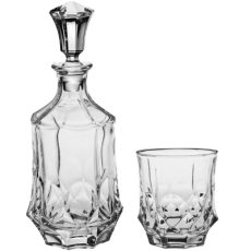 Set Pahare Whisky cu Decantor Cristal Bohemia Soho