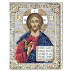 Icoana Iisus Hristos Argint 24x30 cm Color