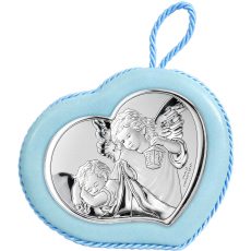 Medalion Patut Albastru Argint 10x9cm
