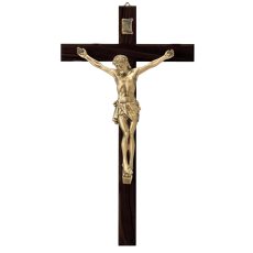 Cruce Lemn si Crucifix Argint 35 cm Bronz