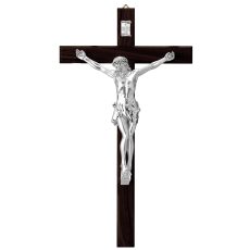 Cruce Lemn si Crucifix Argint 50 cm