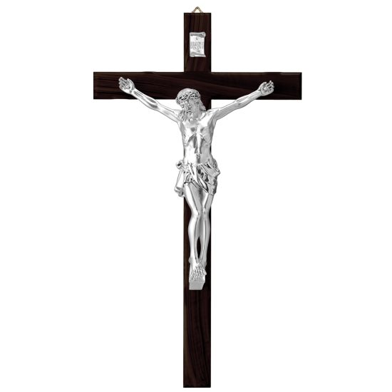 Cruce Lemn si Crucifix Argint 63 cm