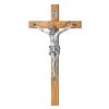 Cruce Lemn Maslin si Crucifix Argint 23.5 cm Satinat