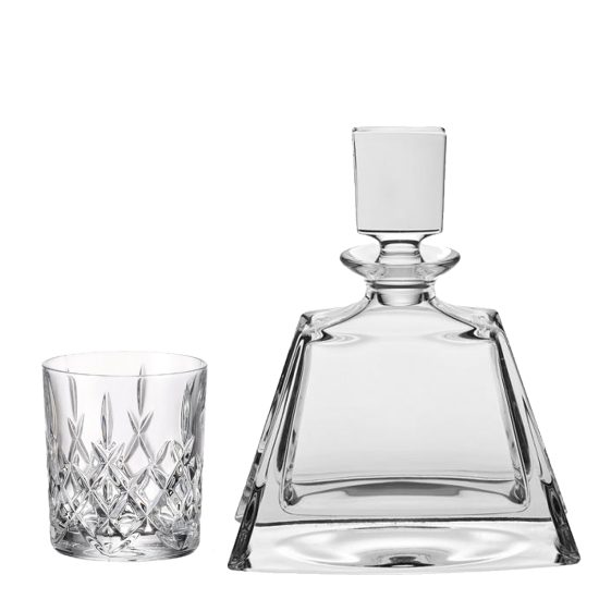 Set Pahare Cristal Bohemia cu Sticla Whisky Brixton