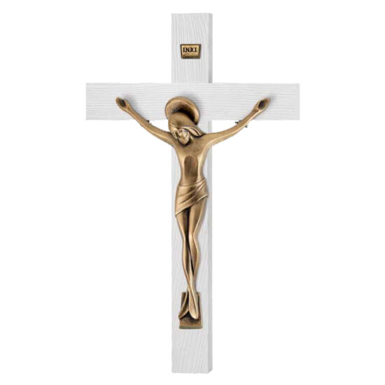 Cruce Lemn si Crucifix Bronz 31 cm