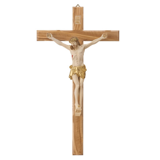 Cruce Lemn si Crucifix Color 25 cm