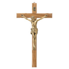 Cruce Lemn si Crucifix de Bronz 25 cm