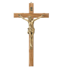 Cruce Lemn si Crucifix de Bronz 35 cm