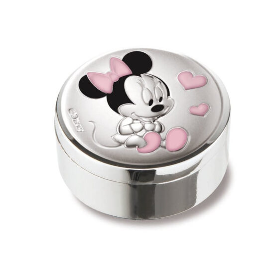 Cutie pentru Dinti Copii Argintata Minnie Roz