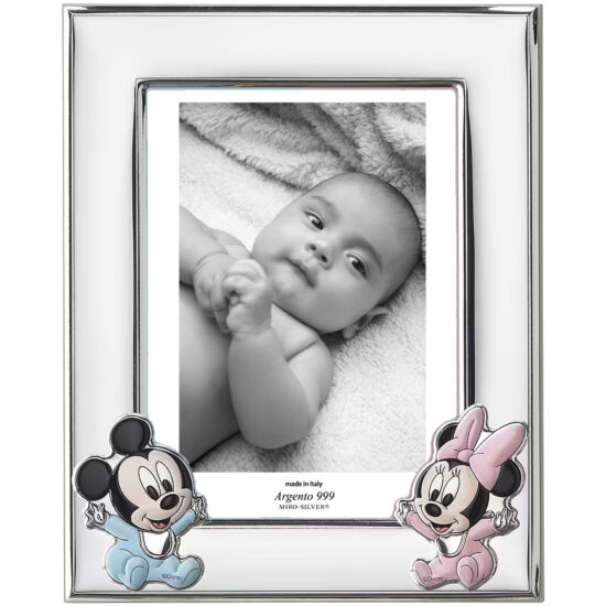 Rama Foto Argint Copii cu Minnie si Mickey 13x18cm