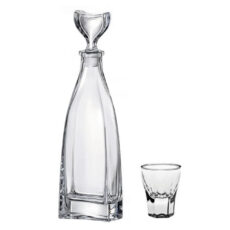 Set Pahare Cristal Bohemia cu Sticla Aperitiv Flair